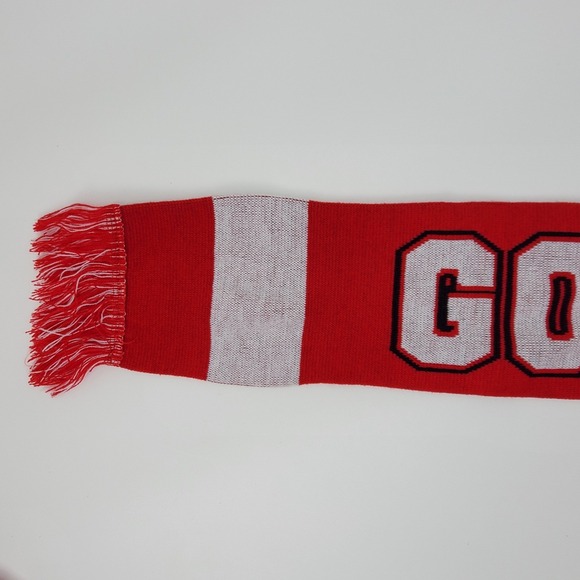 Cornell University Big Red Hockey Beanie Hat and Scarf Set Red White Black Knit - Picture 2 of 16